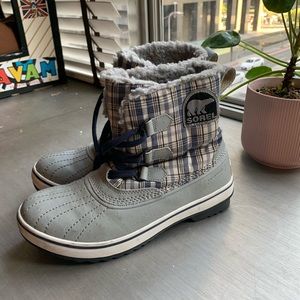 Sorel waterproof boots - grey/blue